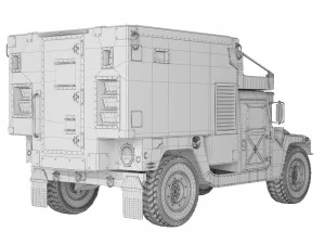 HMMWV M1113 Shelter 2005 3D Model