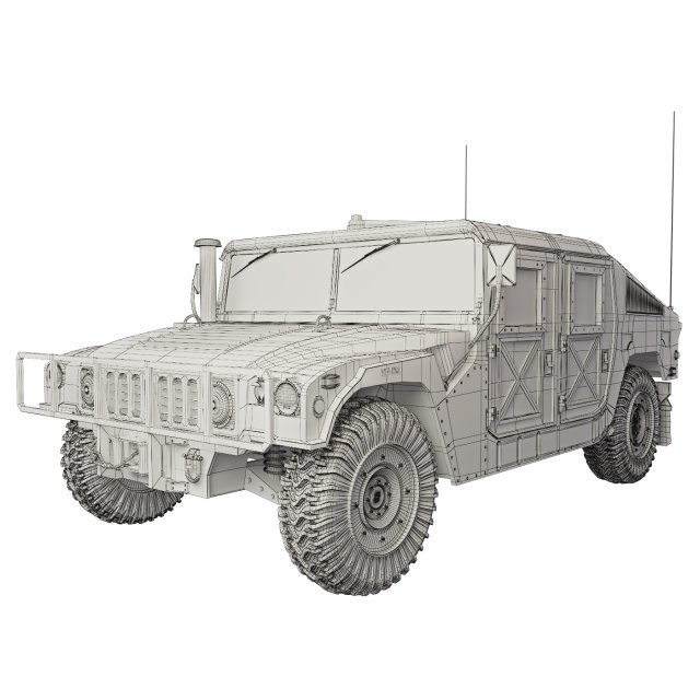 Download HMMWV M1151 2005 3D Model
