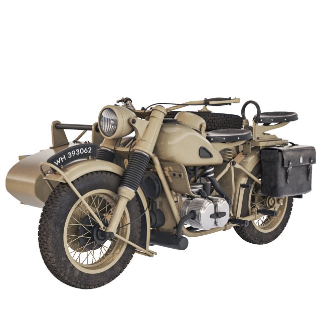 R75 Sahara 1942 3D Model in Motorcycle 3DExport