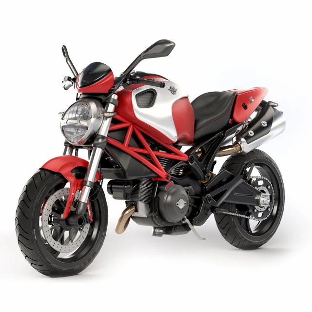 Ducati Monster 796 2010 3D Model .c4d .max .obj .3ds .fbx .stl .blend 