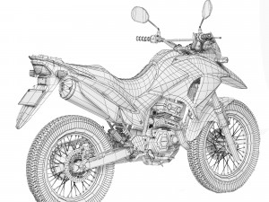HONDA XRE 300 2016 3D Model
