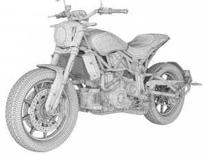 Indian FTR 1200 S 2019 3D Model