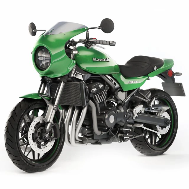 Kawasaki Z900RS Cafe 2020 3D Model .c4d .max .obj .3ds .fbx .stl .blend 