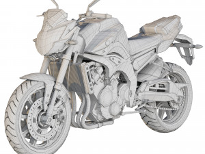 Yamaha FZ8N 2011 3D Model in Motorcycle 3DExport