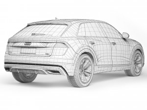 Audi Q8 2023 3D 모델