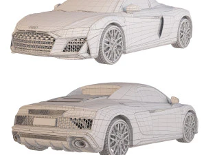 Audi R8 Spyder 2021 cr 3D Model
