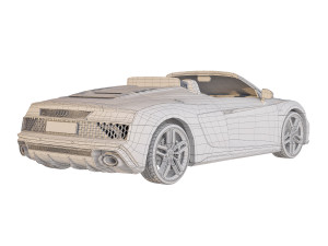 Audi R8 Spyder 2021 or 3D 모델
