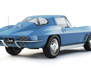 Chevrolet Corvette Stingray C2 1963 3D Model