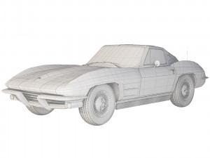 Chevrolet Corvette Stingray C2 1963 3D Model