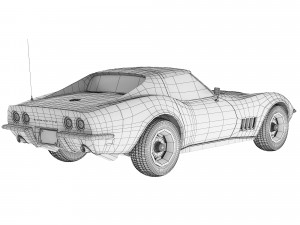 Chevrolet Corvette Stingray C3 1969 3D मॉडल