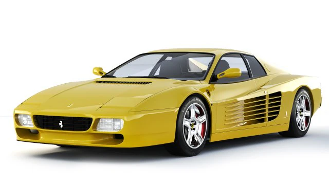 Ferrari 512 TR 1991 3D Model .c4d .max .obj .3ds .fbx .stl .blend 