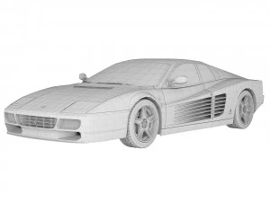 Ferrari 512 TR 1991 3D Model