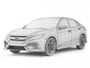 Honda Civic Hatchback 2017 3D Model
