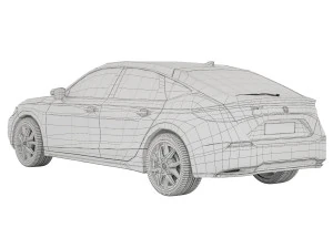 Honda Civic hatchback 2022 3D Model