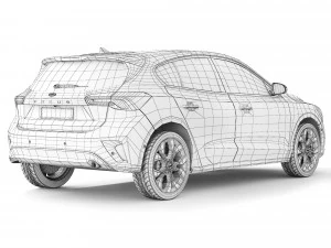 Focus 10 Ecoboost 2018 3D Model