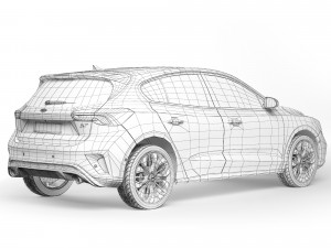 Focus ST Line 2020 3D Модель