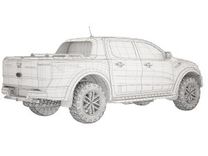 Ranger Raptor V8 2020 3D Model