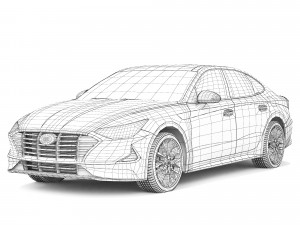 Hyundai Sonata 2020 3D Model