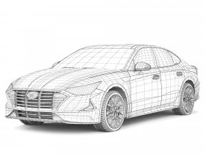 Hyundai Sonata 2020 3D Model
