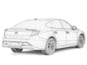 Hyundai Sonata 2020 3D Model