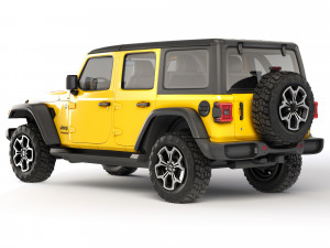 Jeep Wrangler Unlimited 2018 Modèle 3D