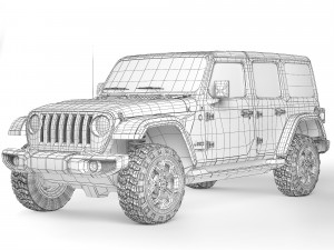 Jeep Wrangler Unlimited 2018 Modèle 3D