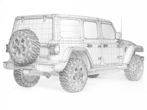 Jeep Wrangler Unlimited 2018 Modèle 3D