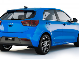 KIA Rio hatchback 2023 3D Model