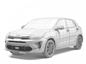 KIA Rio hatchback 2023 3D Model