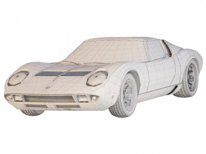 Miura P400 1968 3D Model