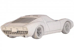 Miura P400 1968 3D Model