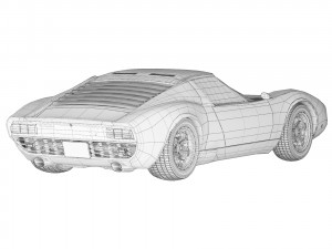 Miura P400 SV 1971 Modèle 3D