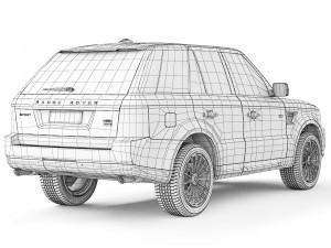 Land Rover Range Rover Sport 2009 3D Model
