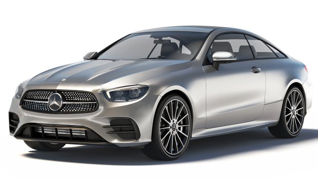 Mercedes-Benz E-Class Coupe 2022 3D 模型 .c4d .max .obj .3ds .fbx .stl .blend 