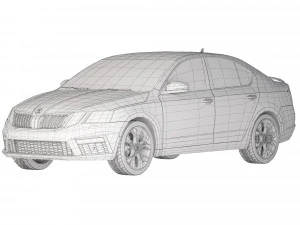 Skoda Octavia A7 RS 2017 3D Model