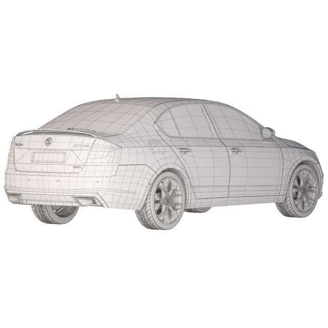 Skoda Octavia A7 RS 2017 3D Model in Sedan 3DExport