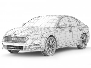Skoda Octavia A8 2020 3D 모델