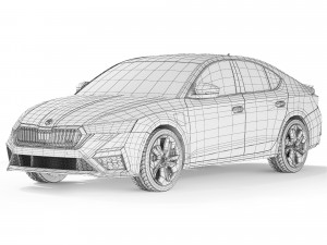 Skoda Octavia A8 RS 2020 3D 모델