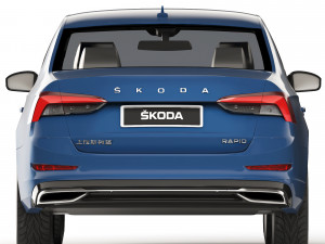 Skoda Rapid CN-spec sedan 2020 3D Model