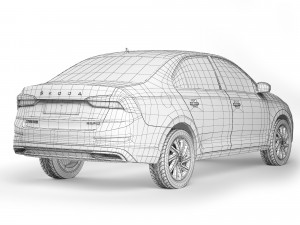 Skoda Rapid CN-spec sedan 2020 3D Model