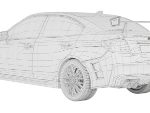 Subaru WRX STi S207 2016 3D Model