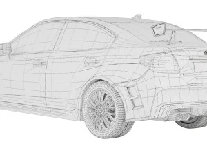 Subaru WRX STi S207 2016 3D Model