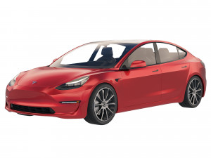 Tesla Model 3 Performance 2022 3D 모델