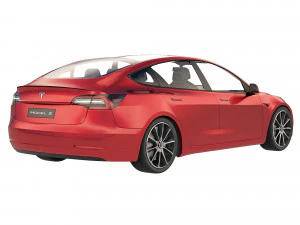 Производительность Tesla Model 3 2022 года 3D Модель