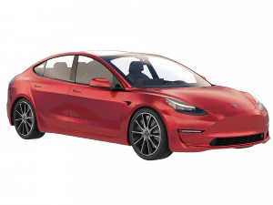 Производительность Tesla Model 3 2022 года 3D Модель