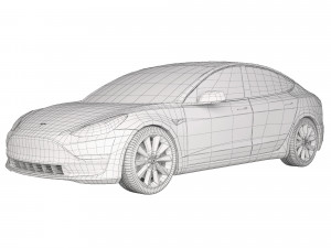 Tesla Model 3 Performance 2022 3D 모델