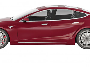 Tesla Model S P100D 2016 3D Model