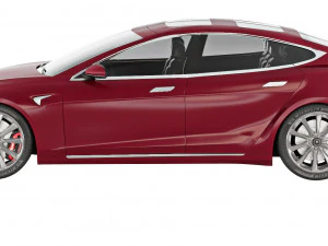 테슬라 모델 S P100D 2016 3D 모델