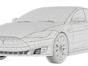 테슬라 모델 S P100D 2016 3D 모델