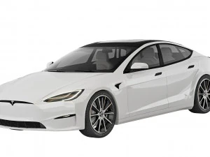 Tesla Model S 격자 무늬 2021 3D 모델